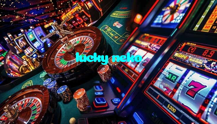 lucky neko casino presented on mobile device in Pakistan with slots and live games