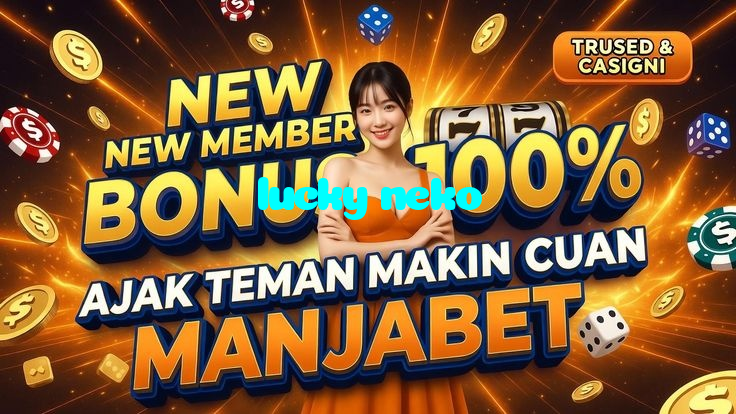 lucky neko casino presented on mobile device in Pakistan with slots and live games